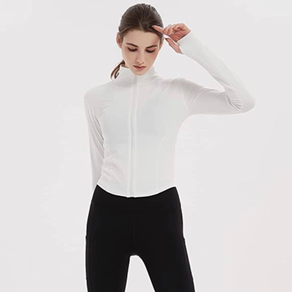 Gihuo Athletic Lightweight Workout Zip-up w/ Thumb Holes | Sz: L